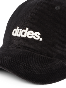 DUDES CAP | Cord Kappe Black - Dudes. Merch Part II